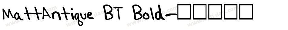 MattAntique BT Bold字体转换